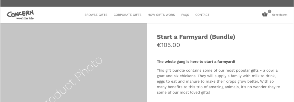 Product page UX banner