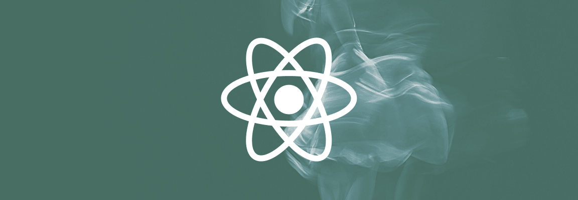 React performance article header - part two. Image of dancer with React logo on top