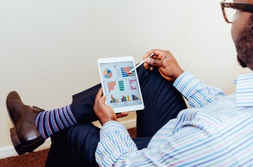 Man on tablet