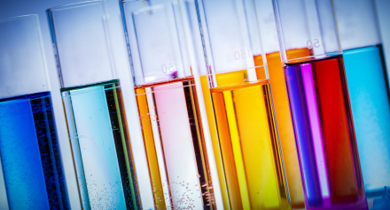 multi-coloured test tubes